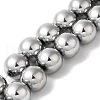 Electroplated Synthetic Magnetic Hematite Beads Strands G-I364-K01-05-1