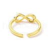 Clear Cubic Zirconia Infinity Open Cuff Ring RJEW-H127-09G-3