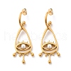 304 Stainless Steel Shell Pearl Dangle Stud Earrings for Women EJEW-U051-06G-4