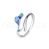 Alloy Enamel Open Cuff Rings for Women FS-WG3FF40-01-2