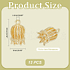   12Pcs Brass Connector Rhinestone Settings KK-PH0010-47-2