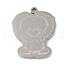 Non-Tarnish 304 Stainless Steel Pendants STAS-C095-24P-1