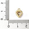 Brass Micro Pave Cubic Zirconia Charms KK-I276-41G-3