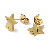 Ion Plating(IP) 304 Stainless Steel Stud Earring Findings X-STAS-I206-70G-2