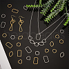 Unicraftale 32Pcs 8 Styles 304 Stainless Steel Linking Rings STAS-UN0060-54-3