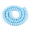 Opaque Spray Painted Glass Beads GLAA-ZX008-8mm-18J-2