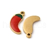 304 Stainless Steel Enamel Pendants STAS-U060-01G-01-2