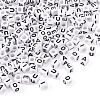 Biyun 500Pcs 5 Style White Acrylic Beads SACR-BY0001-01-10
