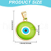 DELORIGIN 6Pcs 6 Colors Glass Pendants KK-DR0001-11-2