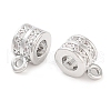 Brass Micro Pave Clear Cubic Zirconia Charms KK-U028-17P-2
