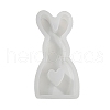 Rabbit Shape DIY Display Decoration Silhouette Silicone Molds DIY-K073-08C-3