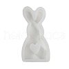 Rabbit Shape DIY Display Decoration Silicone Molds DIY-K073-08C-3