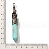 Synthetic Turquoise Pointed Big Pendants G-P560-02R-02-3