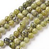 Natural Yellow Turquoise(Jasper) Beads Strands G-Q462-4mm-22-1