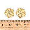 Flower Brass Clear Cubic Zirconia Bead Caps KK-V008-05G-3