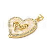 Mother's Day Brass Micro Pave Clear Cubic Zirconia Pendants FIND-Z041-21B-2