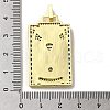 Brass Micro Pave Cubic Zirconia Pendants with Enamel KK-H458-03G-04-3