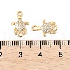 Brass Micro Pave Cubic Zirconia Connector Charms KK-R219-06G-3