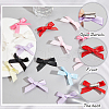 CRASPIRE 64Pcs 8 Colors Bowknot Polyester Alligator Hair Clips AJEW-CP0008-36-3