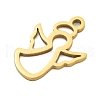 Ion Plating(IP) 201 Stainless Steel Pendants STAS-M015-06G-2