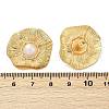 304 Stainless Steel ABS Plastic Pearl Stud Earrings STAS-D368-01C-G-5