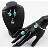 Heart Alloy with Crystal Pendant Necklace & Dangle Earring & Charm Bracelet & Ring FS-WGCCC64-01-1