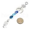 Wire Wrapped Bullet Glas Pendant Decoration HJEW-JM03122-02-3