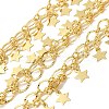 2-Row Brass Textured Oval Link Chains CHC-L053-01G-01-1