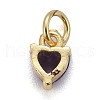 Brass Micro Pave Cubic Zirconia Charms X-KK-P192-08-G03-2