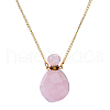 Faceted Natural Gemstone Openable Perfume Bottle Pendants G-CJ0001-36A-6