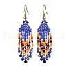 Bohemian Glass Seed Beads Dangle Earrings EJEW-MZ00338-01-2