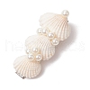 Cowrie Shell Shape Iron Flat Alligator Hair Clips PHAR-JH00125-2