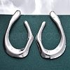 304 Stainless Steel Teardrop Stud Earrings EJEW-B108-13P-2