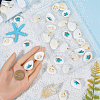 SUNNYCLUE 32Pcs 2 Colors Summer Beach Natural Shell Pendants FIND-SC0012-35-3