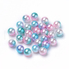 Rainbow Acrylic Imitation Pearl Beads OACR-R065-5mm-A05-1