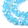Electroplate Glass Beads Strands EGLA-A034-J8mm-B10-3