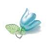 Acrylic Beads with Plastic Imitation Pearl Beads Pendants PALLOY-JF03825-01-5