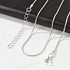 Brass Round Snake Chain Necklace Making MAK-T006-11B-S-2