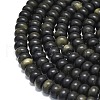 Natural Golden Sheen Obsidian Beads Strands G-P575-A29-8x5mm-3