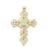 Real 18K Gold Plated Brass Micro Pave Cubic Zirconia Pendants KK-A209-35G-2