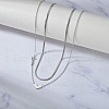 201 Stainless Steel Love Heart Pendant Double Layer Necklaces for Women NJEW-D307-03P-1