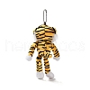 Cartoon PP Cotton Plush Simulation Soft Stuffed Animal Toy Tiger Pendants Decorations HJEW-K043-07-4