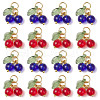 16Pcs Glass Pendants PALLOY-JF03188-1