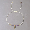Natural Amethyst Braided Bead Bracelets KA2676-2-1