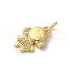 Brass Micro Pave Cubic Zirconia Pendants KK-P292-21B-G-2