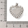 Heart Rack Plating Brass Pendants KK-I716-19P-3