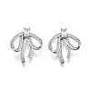 Brass Micro Pave Clear Cubic Zirconia Pnedants KK-C005-14P-2