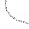 Ion Plating(IP) Adjustable 304 Stainless Steel Cable Chain Necklaces NJEW-K270-06P-3