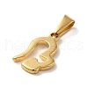 PVD Vacuum Plating 304 Stainless Steel Pendants STAS-B053-13G-2