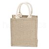 Jute Tote Bags Soft Cotton Handles Laminated Interior ABAG-F003-09D-4